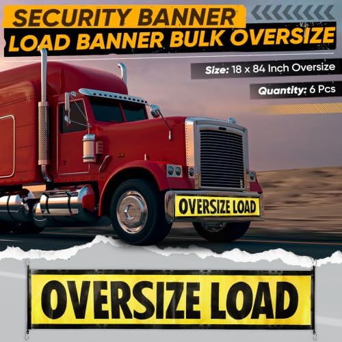 6 Pcs 18 x 84 Inch Mesh Oversize Load Signs Banners for Trucks and Trailers - Image 3