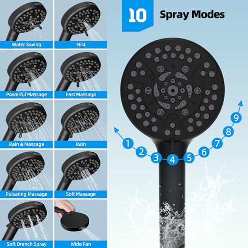 Hibbent All Metal cUPC Certified High Pressure Rainfall 10'' Shower Head - Image 5