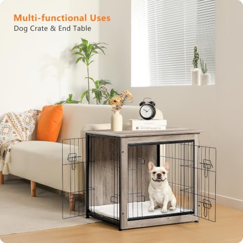 DWANTON 27" Dog Crate Furniture, Dog Kennel Indoor, with Waterproof Cushion - Image 7