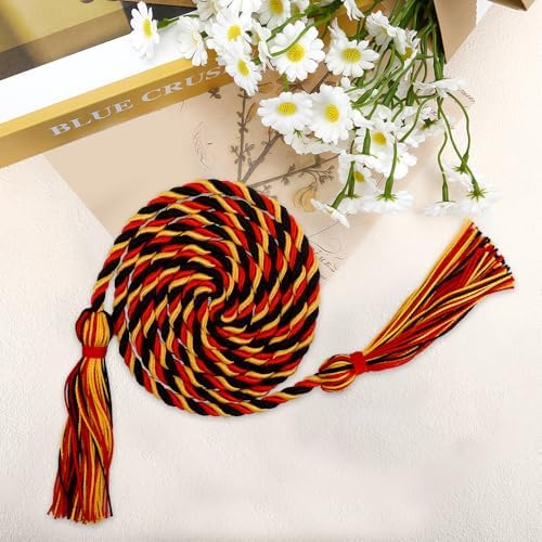Honor Cords Red Gold Black Graduation Cords Honors Cord for Graduation Ropes Grad Accessories 67" Long Braided Cord for Party Decorations Bachelor Gown - Image 3