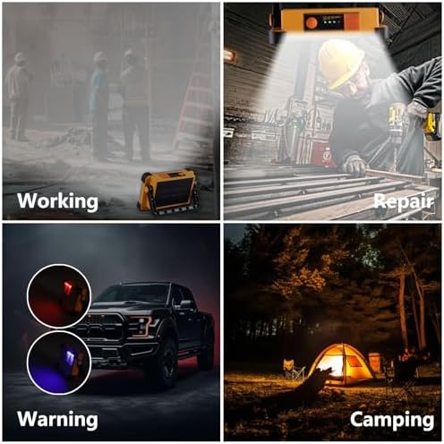 YXQUA 120W Solar Rechargeable Work Light, 144 LED 10000LM, IP65 - Image 7