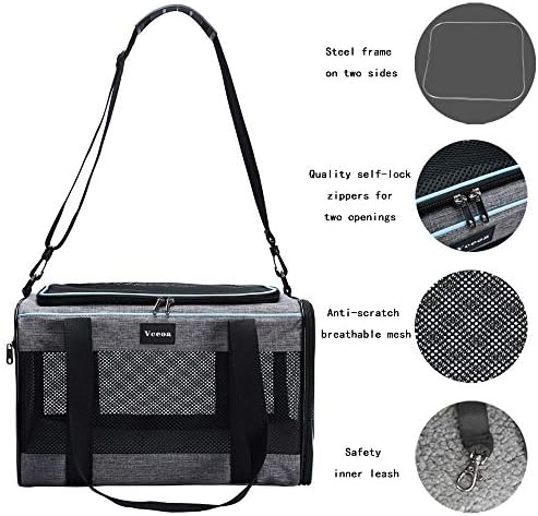 Vceoa 17.5"x11"x11" Pet Carrier for Cats - Image 4
