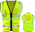 YOWESHOP High Reflective Visibility Safety Vest Custom Your Logo Safety Workwear by YOWESHOP