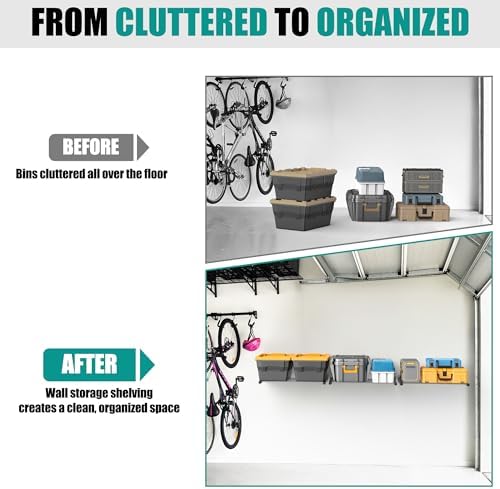 EVERHANGER Wall Mount Garage Storage Shelves Organizer Heavy Duty 33"x 24" - Image 6