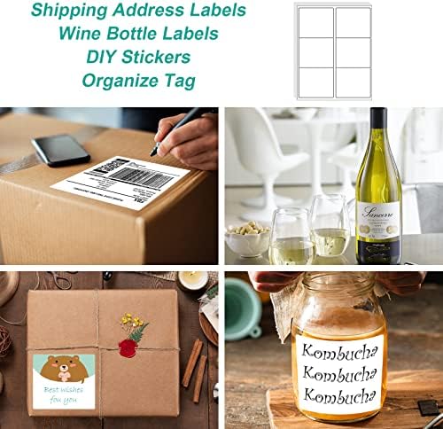 MFLABEL 3-1/3" x 4" FBA Shipping Labels - 6-UP on 8.5x11 Sheet, 50 Sheets (300 Labels) | Easy to Peel& Pop-Out Design for Laser & Inkjet Printers | Address Labels for Amazon FBA, UPS, FedEx - Image 5