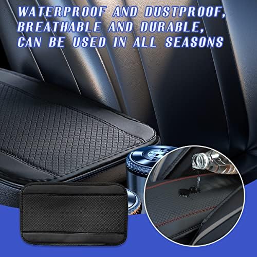 Ziciner Leather Car Center Console Armrest Pad, PU Waterproof Auto Seat Box Cover Protector, Hand Rest Cushion Protection Pad, Vehicles Interior Accessories Universal for Truck,SUV (Black A) - Image 6