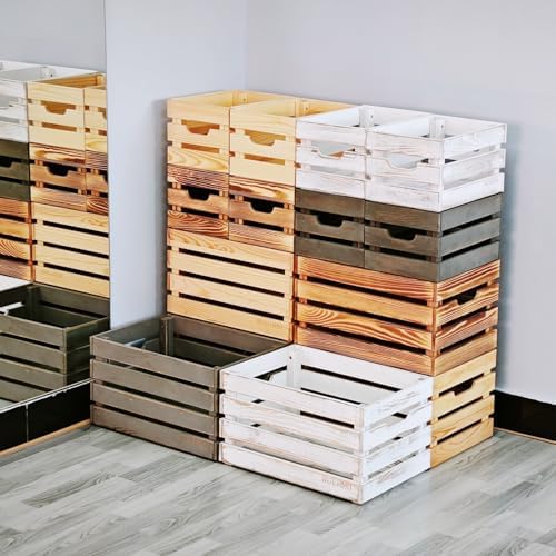 Wooden Crates, Set of 4 for Storage, Milk Crate, Wine Box, Toy Bin, Display Decor, and Camping, 12.2 Inch Sturdy Multi-Purpose Wood Boxes. - Image 7