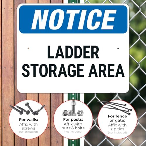 OSHA Notice Ladder Storage Area Sign, - Image 4