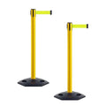 CCW Series WBB-200 Set of 2 Outdoor Safety Rubber Base Stanchion Retractable by Crowd+Control+Warehouse