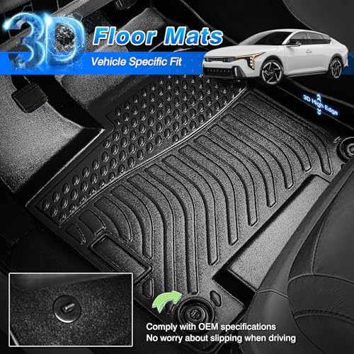 Cartist Floor Mat for KIA K4 2025 2026, All Weather Floor Mat for K4 Accessories, Heavy Duty Car Mats, Car Accessories - Image 2