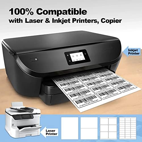 100 Sheets 3000 Pcs 30 Up 1" x2-5/8 Shipping Address Barcode Labels for Laser & Inkjet Printers, 1x2.625 FBA Labels on US Letter, 30 per Sheet Return Address Labels, 30 per Page (Pack of 2) - Image 3