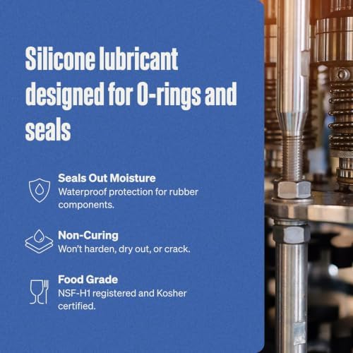 Super Lube O-Ring Silicone Lubricant - Waterproof Silicone & Rubber Seal Grease - Heat Stable Lubricant & Oxidation Protection - Food Grade H1 Grease - Clear - Bottle - 4 oz (56204) - Image 2
