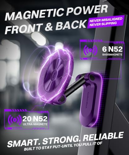 GolbinBox Magnetic Phone Holder for Gym,Adjustable Tripod Mount Ring Purple - Image 2