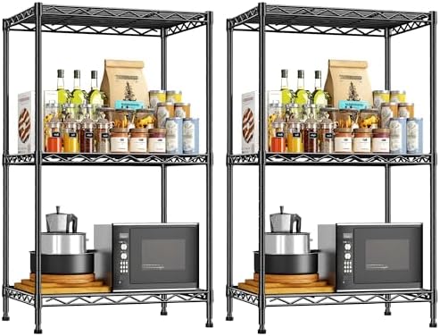 DurayLoly 3-Tier Narrow Shelf Adjustable Storage Rack for Closet Bedroom by Durayloly
