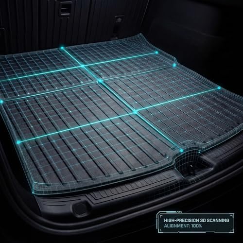 Cargo Liners for Tesla Model Y Juniper Trunk Mat, All Weather TPE Protector Anti-Slip Accessories 2020-2025 2026 Fits New Standard/Premium/Performance - Image 7