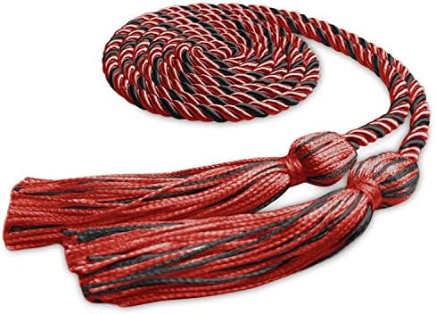 Endea Graduation Single Honor Cord Two-Color (Red/Black) by EndeaGraduation