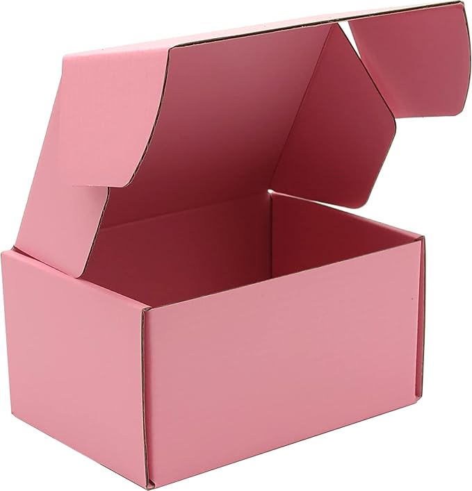 Small Pink Shipping Boxes for Small Business Pack of 25-6x4x3 inches Cardboard - Image 3