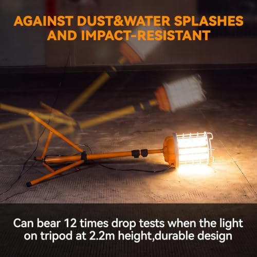 150W Led Jobsite Construction Work Light on Tripod Stand 21000lm - Image 6