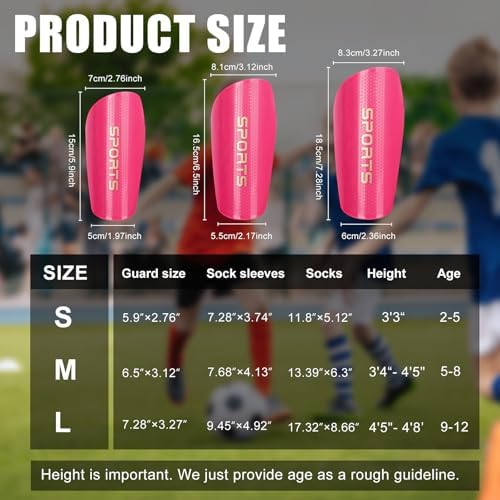 Soccer Shin Guards for Kids Youth Toddler, Shin Pads for Age 2-12 - Image 2