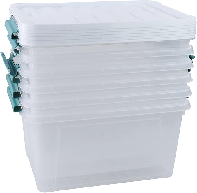 20 Quart Stackable Plastic Storage Bins - Image 4