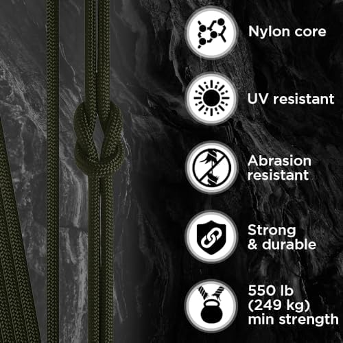 Paracord Rope 550 lb 4mm – Parachute Cord – Utility Camping Rope - Image 3