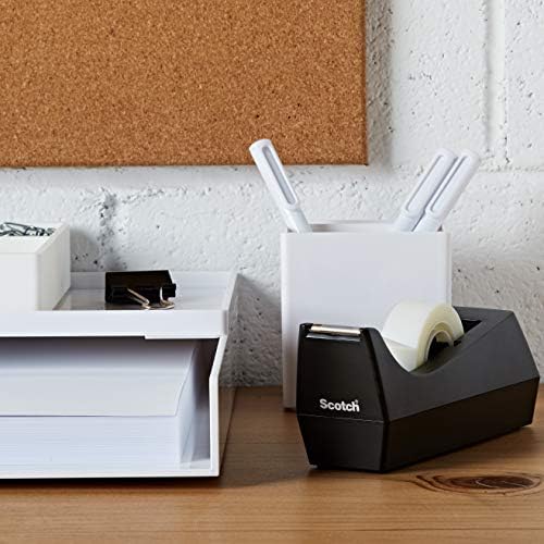 Scotch Desktop Tape Dispenser, Black, 2.7 in. x 2.7 in. x 6.4 in., 1 Tape Dispenser, Polystyrene (PS) - Image 2