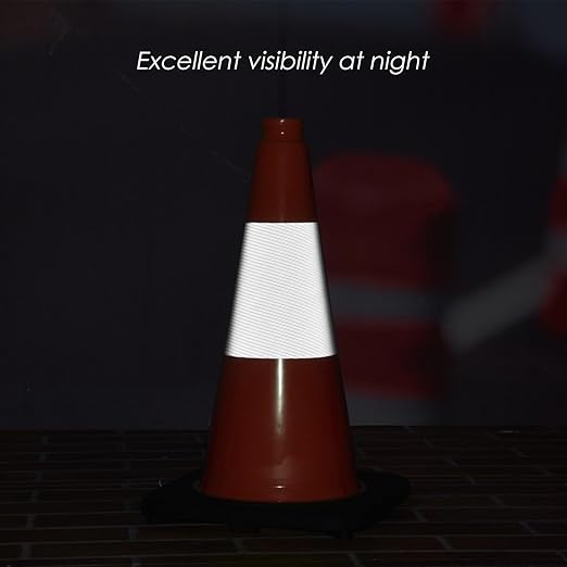 6 Pack 18" Inch Orange PVC Traffic Cones - Image 4
