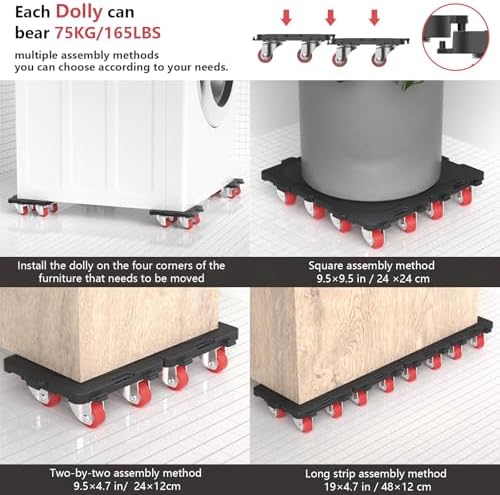 ONEON Furniture Mover with Wheels & Aux. Lifter-Connect Dolly - Image 5