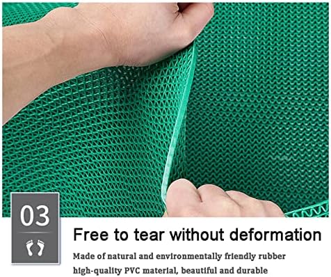 Drainage Non Slip Floor Mats Wet Area Commercial Mesh Rubber Flooring Mat Garage Pools Restaurant Bathroom Patio Outdoor Indoor Drain Splash Rug Mat,Red,1.2×1M/4×3.3FT - Image 5