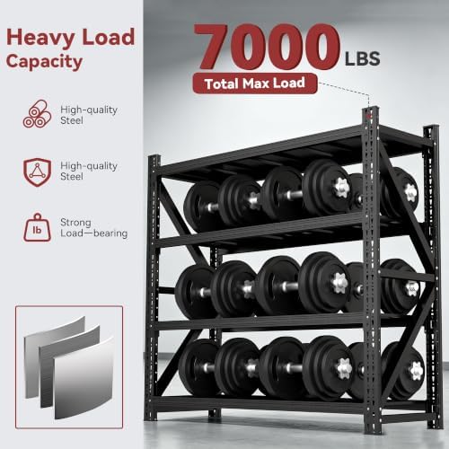 SAWJEC 7000LBS Garage Shelving Heavy Duty Metal Storage Shelves - Image 4