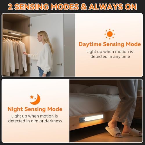 Under Cabinet Lighting Wireless, 10inch Motion Sensor Light, 3Pack-Black - Image 5