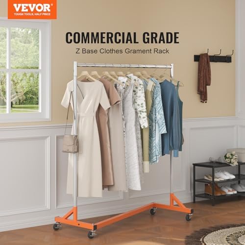 VEVOR Z Rack Industrial Grade Z Base Garment Rack Rolling Sturdy Steel - Image 2