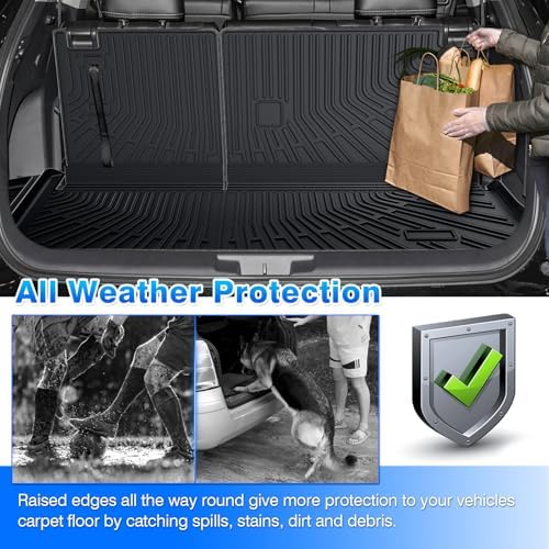 Cartist Floor Mats for Toyota Highlander 2020-2026 7 Seat (Both Hybrid and Gas, Not Grand), All Weather Cargo Liner with Backrest Mat and Door Sill Guards for Highlander Accessories, Heavy Duty - Image 6