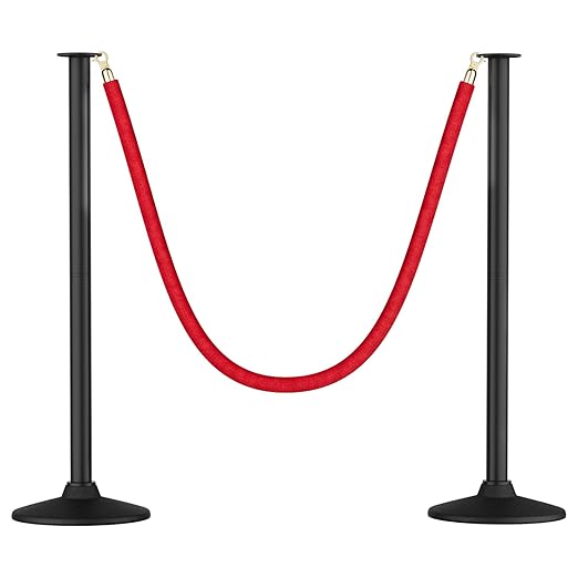 RoadHero Plastic Stanchion Post, Velvet Rope Barrier by RoadHeroUS