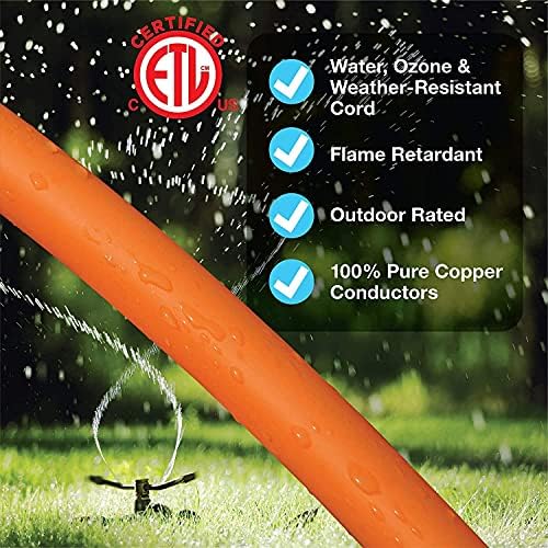 Clear Power 16 Gauge 3Prong Cords (16/2-2-Prong Polarized, Orange, 25 ft) - Image 5