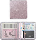 Ziciner Car Registration and Insurance Holder, Auto Card Document Glove Box Organizer with Magnetic Closure, Universal Vehicle Interior Accessories for Cars SUVs (Glitter Pink-Small) by Ziciner