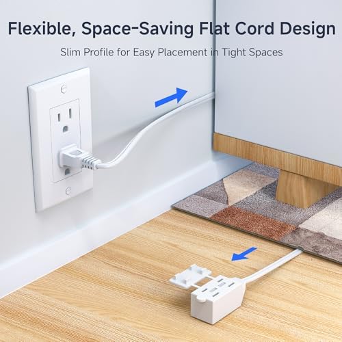 [ETL Listed] Cable Matters 2-Pack 2 Prong 3-Outlet Extension Cord, 15ft - Image 3