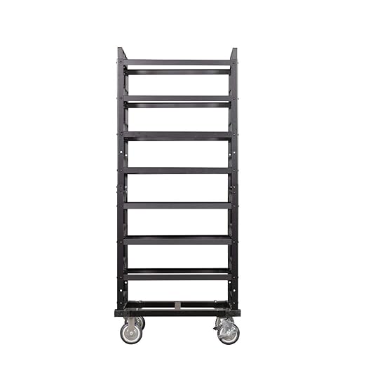 Trafford Industrial Stanchion Post Cart, 24 Posts, Horizontal Padded Storage - Image 4