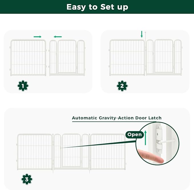 FXW Garden Fence Outdoor for The Yard – 24in x 15.2ft Heavy Duty Metal Animal - Image 6