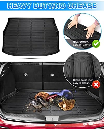Cartist Cargo Liner Compatible with Toyota C-HR 2018-2022, All Weather Cargo Trunk Mat for CHR Accessories Heavy Duty Waterproof Black - Image 5
