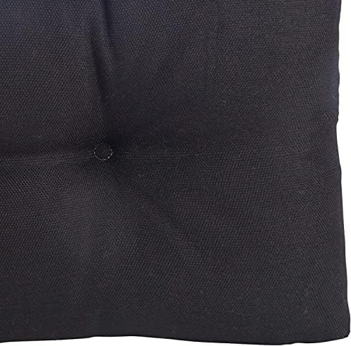 Klear Vu The Gripper Non-Slip Tufted Bench Cushion for Indoor Furniture, Assembled in USA, Entryway Storage, Bay Window, Corner Nook or Piano Seat, 27 Inches, Solid Black - Image 4