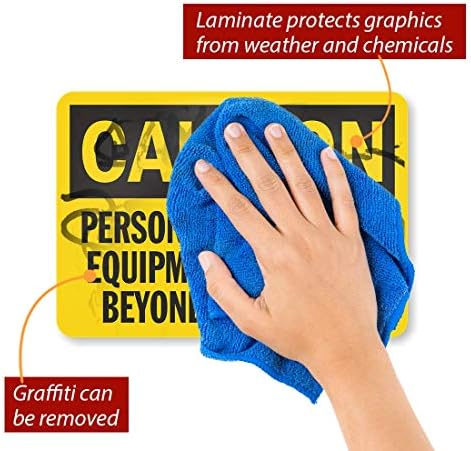 SmartSign "Caution - Personal Protective Equipment Required" Label | 7" x 10" Laminated Vinyl - Image 2