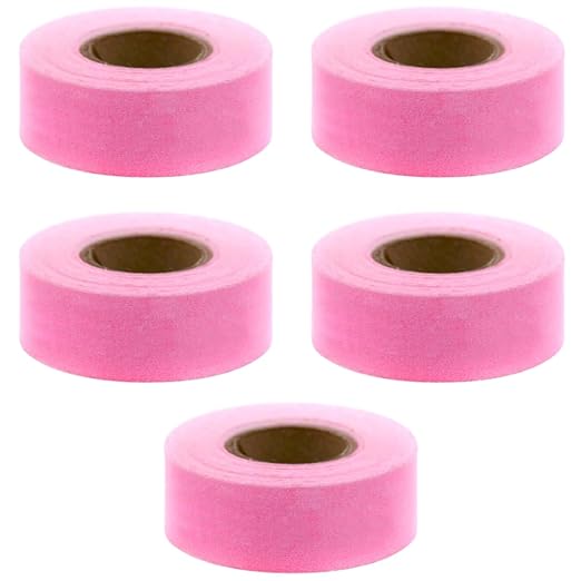 ChromaLabel 1 Inch Fluorescent Pink Masking Tape, Colored Tape by ChromaLabel