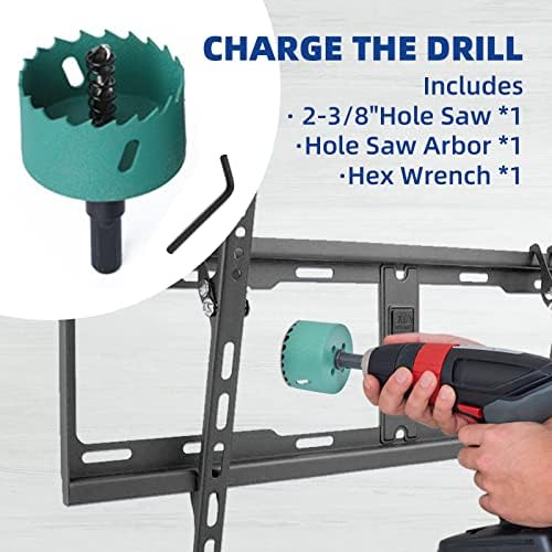 TV Wire Hider Kit for Wall Mount TV, in Wall Cable Management Kit, Includes 2 Pass Throughs and Hole Saw Drill Attachment for Easy Install（Off-White） - Image 5