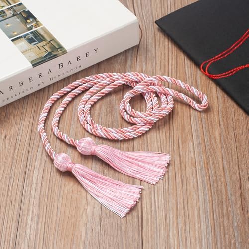 Pink White Graduation Cord, Graduation Honor Cords Braided Tassels Cord for 2026, 68” Long Polyester Yarn Honor Ropes for 2026 Grad Decorations, Party Ceremonies - Image 4