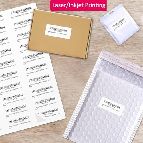 1" x 2-5/8" Shipping Address Labels for Laser/Inkjet Printer 30 per Page Printable Mailing Labels - Matte, 300 Sheets=9000 Labels - Image 3