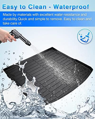 Cartist Cargo Liner Compatible with 2018-2023 2024 2025 Audi Q5 / SQ5 (No Hybrid Models) All Weather Trunk Mat High Side Waterproof Black TPE - Image 3