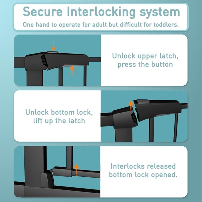 38.5" Extra Tall Dog Gate 76.38"-79.13" Wide - Image 9