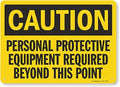 SmartSign "Caution - Personal Protective Equipment Required" Sign | 10" x 14" Plastic by SmartSign