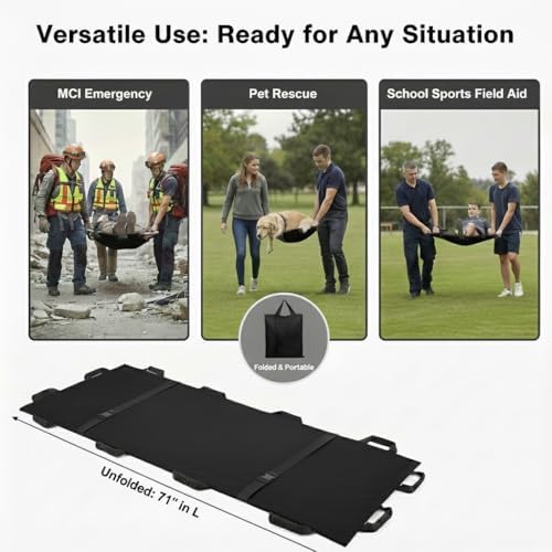 Heavy Duty Rescue Patient & Pet Stretcher Gurney, 400 lbs, 2 Pack - Image 5